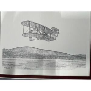 1903 Wright Flyer I over the sands of Kitty Hawk, North Carolina by Kathy Gross